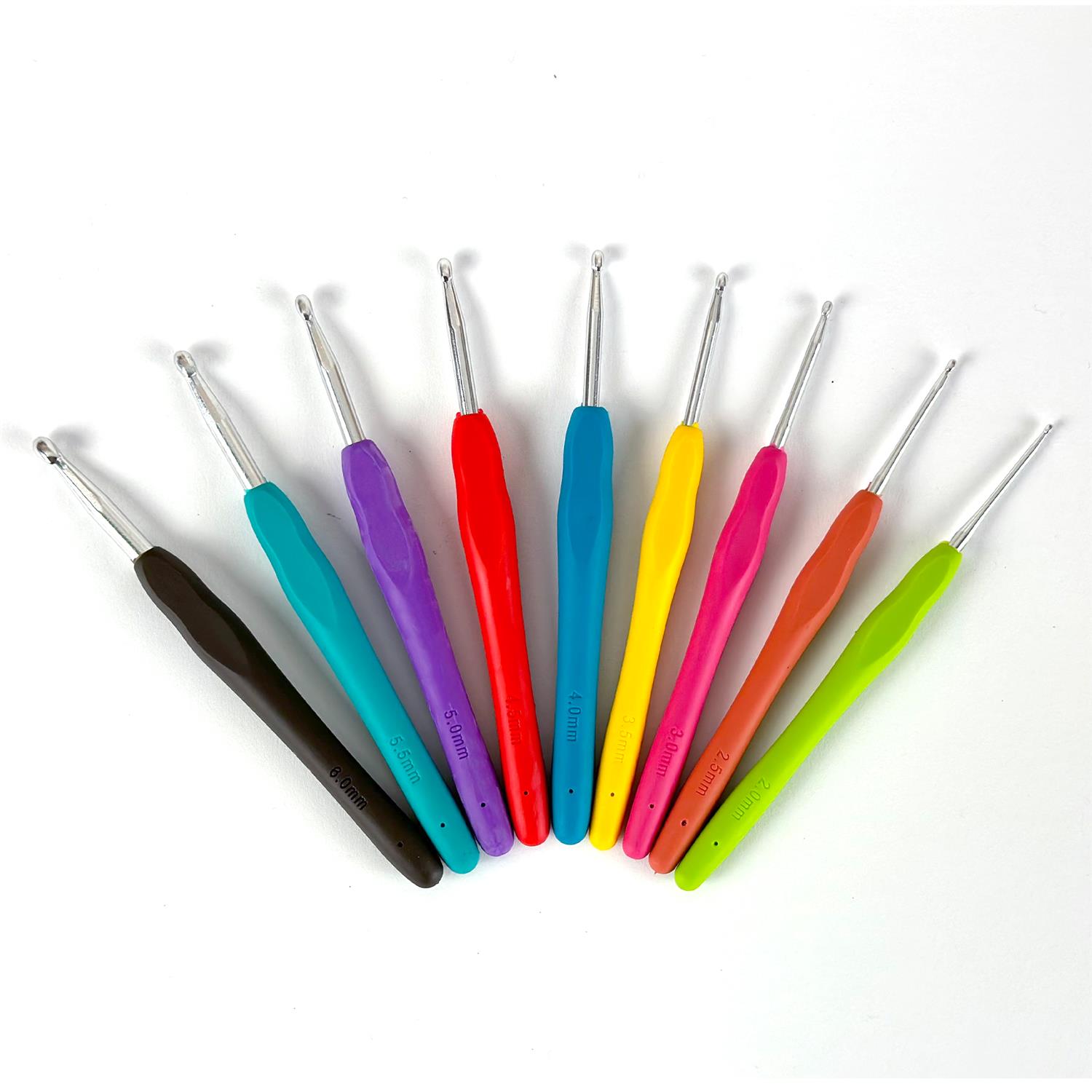 Häkelnadelset in 9 Größen 2.0 mm - 6.0mmm