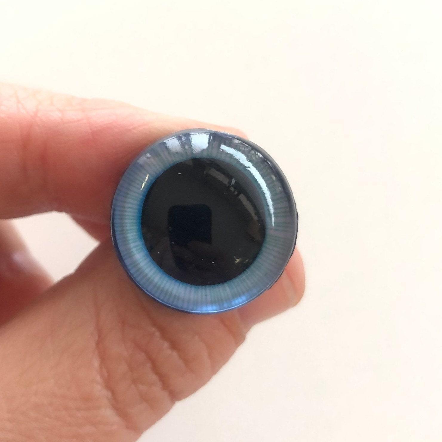 Sicherheitsaugen 20 mm blau, große Pupille, 1 Paar