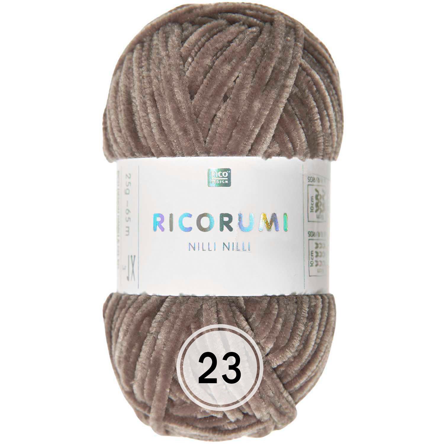 Rico Design Ricorumi Nilli Nilli (25g/65m) weiches Chenillegarn 23 nougat