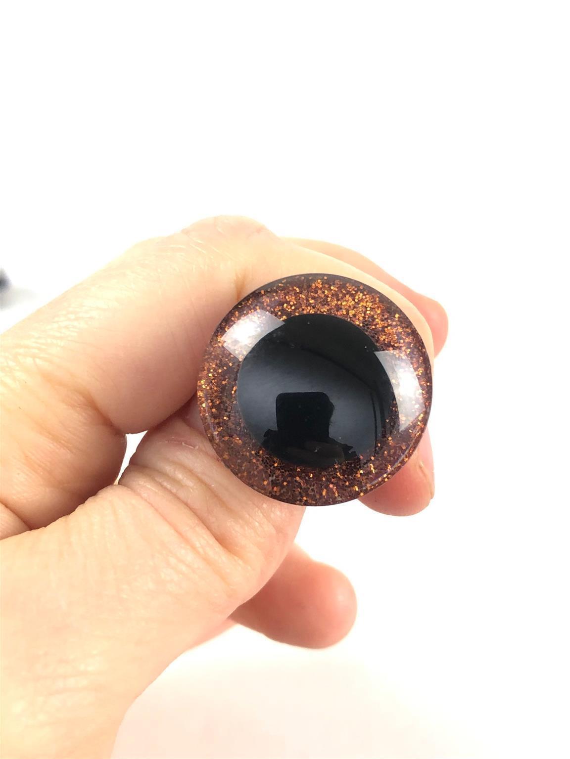 Glitter eyes, orange 25 mm Glitter eyes, orange 25 mm